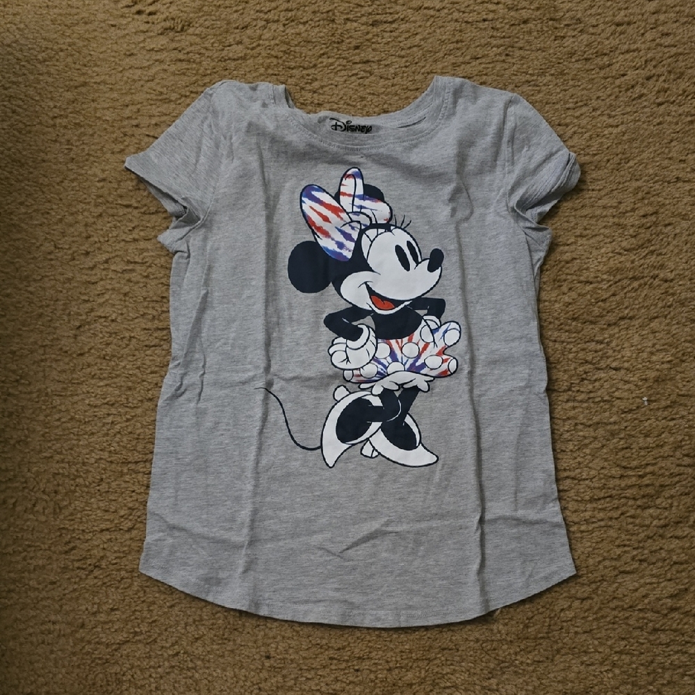 Disney Gray Kids T-Shirt with Minnie Mouse Graphic